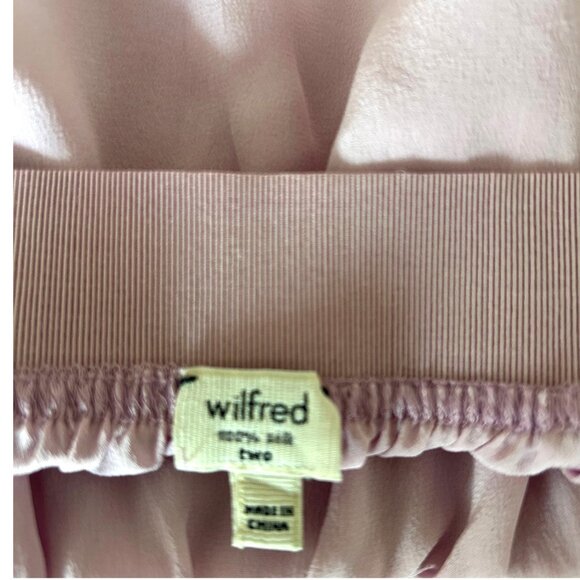 Wilfred Light Pink Silk Skirt with Side Pockets Sz 2 - Picture 2 of 6